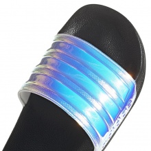 adidas Shower Slides Adilette 3-Stripes blue/black/glossy Ladies - 1 Pair